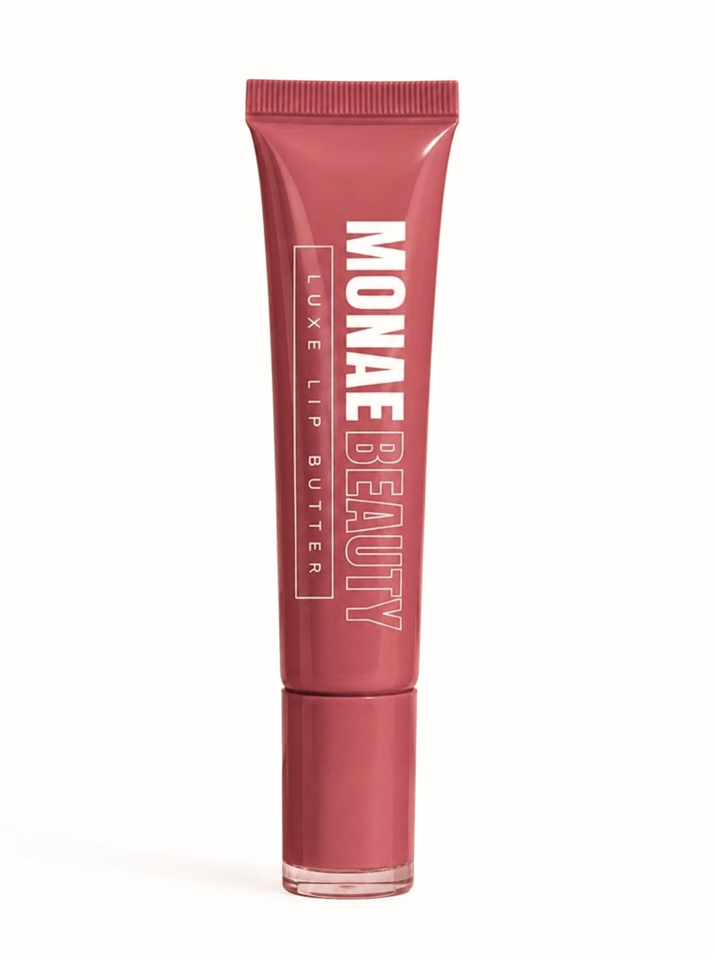 Monae Beauty Luxe Lip Butter in Dreamsicle, a peachy nude lip butter with a glossy finish.