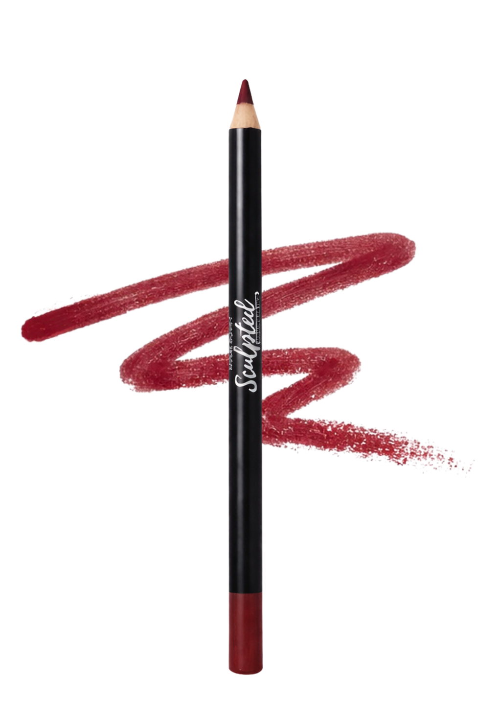 Monae Beauty Sculpted Lip Pencil in Midnight Merlot, a rich burgundy lip liner that adds bold definition and pairs beautifully with nude and berry lip colors.