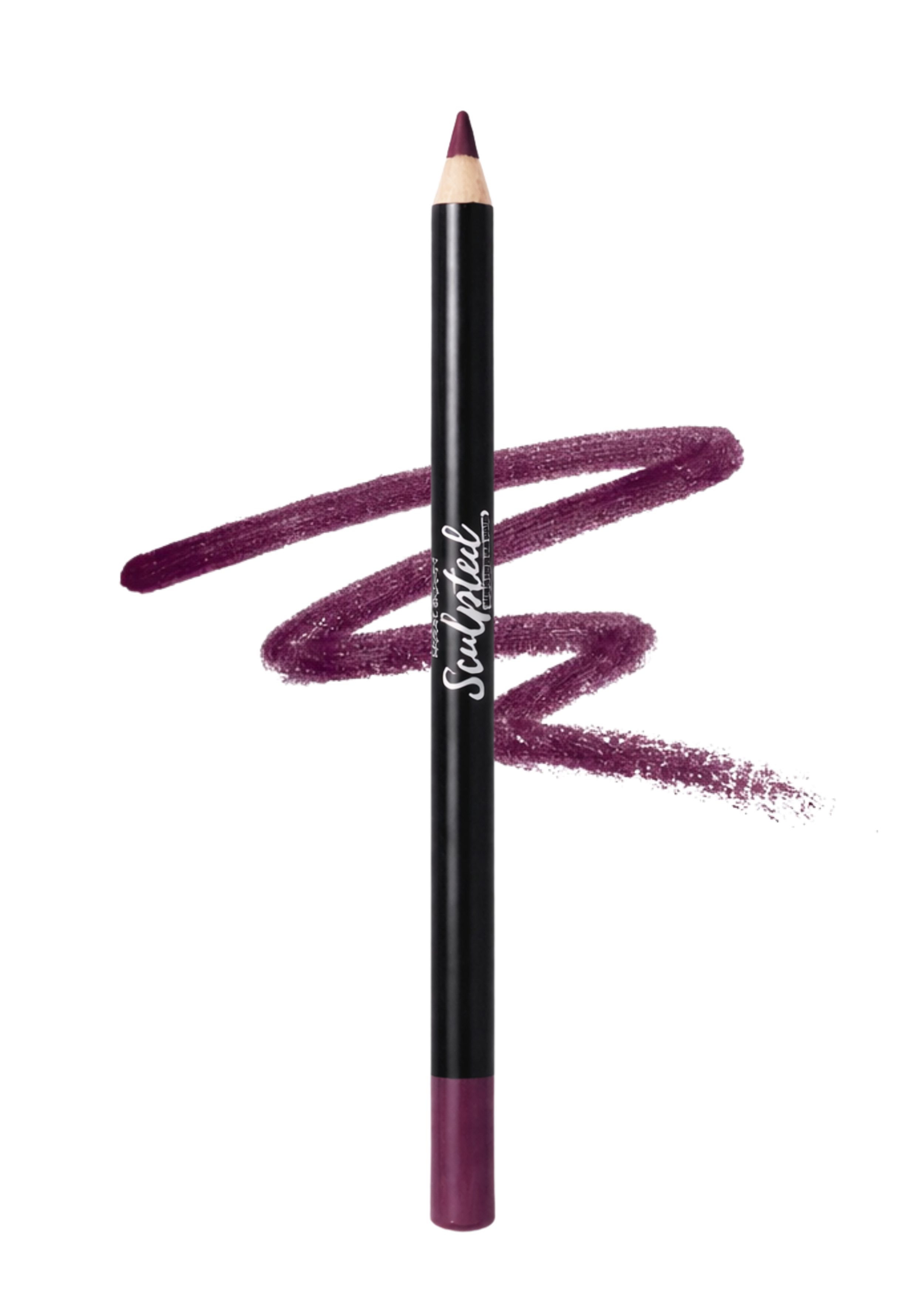 Monae Beauty Sculpted Lip Pencil in Plush Plum, a deep plum lip liner that enhances lip shape and creates rich, dimensional lip looks.